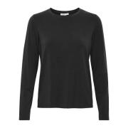 Adeliasz Longsleeve T-Shirt Top Zwart Saint Tropez , Black , Dames