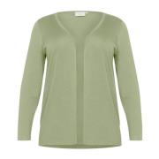 Open Front Cardigan Olijfgroen Kaffe Curve , Green , Dames