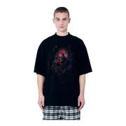 Death Metal Print Korte Mouw T-shirt Vetements , Black , Heren