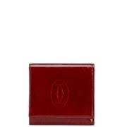 Pre-owned Leather wallets Cartier Vintage , Red , Dames