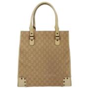 Pre-owned Canvas gucci-bags Gucci Vintage , Beige , Dames