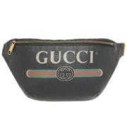 Pre-owned Leather crossbody-bags Gucci Vintage , Black , Dames