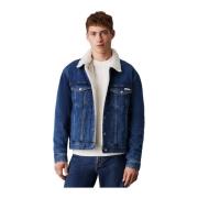 Denim sherpa jas - Blauw Calvin Klein , Blue , Heren