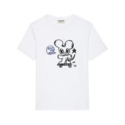 Muis Crew-neck T-shirt Wit Zadig & Voltaire , White , Dames