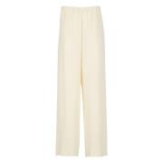 Ivoor Viscose Blend Elastische Taillebroek Fabiana Filippi , Beige , D...