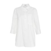 Elegante Witte Blouse met Driekwart Mouwen Himon's , White , Dames