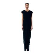 Maxi Jurk met Splitnaden Rick Owens , Black , Dames