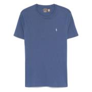 Geborduurde Slim Fit Katoenen T-shirt Polo Ralph Lauren , Blue , Heren