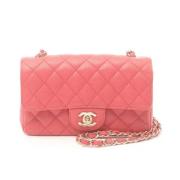 Pre-owned Leather crossbody-bags Chanel Vintage , Pink , Dames