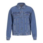 Blauwe Denim Trucker Jack Guess , Blue , Heren