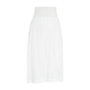 Witte Maxi Rok met Hoge Taille Ottod'Ame , White , Dames