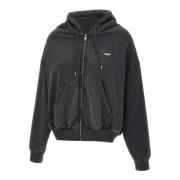 Zwarte Katoenen Hoodie met Rits Avavav , Black , Dames