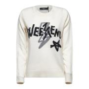 Witte Sweaters met Logoprint Max Mara Weekend , White , Dames