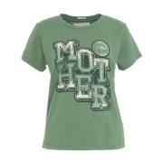 Groene Bloemenprint Crew Neck T-shirt Mother , Green , Dames