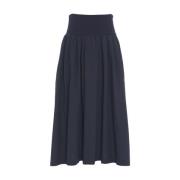 Blauwe Maxi Rok met Hoge Taille Ottod'Ame , Blue , Dames