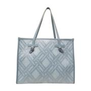 Blauwe Jacquard Handtas 'Marcella' Shopper Gianni Chiarini , Blue , Da...