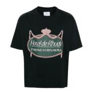 Vintage Black Riviera Tee Rhude , Black , Heren