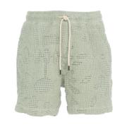 Groene Gehaakte Shorts voor Mannen OAS , Green , Heren