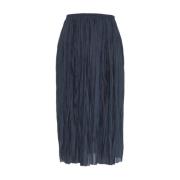 Blauwe Midi Geplooide Rok Elegante Stijl Roberto Collina , Blue , Dame...