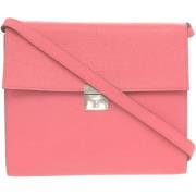 Pre-owned Leather shoulder-bags Hermès Vintage , Pink , Dames