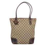 Pre-owned Canvas gucci-bags Gucci Vintage , Beige , Dames