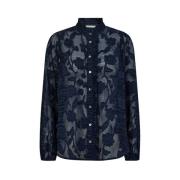 Navy Blouse Fqcima Stijl Freequent , Blue , Dames