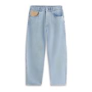 Lichtblauwe Gewassen Jeans met Fluweel Details Drole de Monsieur , Blu...