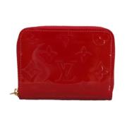 Pre-owned Leather wallets Louis Vuitton Vintage , Red , Dames