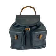 Pre-owned Leather backpacks Gucci Vintage , Black , Dames