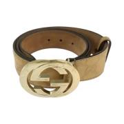 Pre-owned Leather belts Gucci Vintage , Brown , Dames