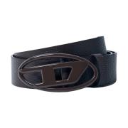 Leren riem met mat D-gesp Diesel , Brown , Heren