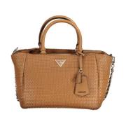 Gestructureerde Bruine Polyethyleen Handtas voor Vrouwen Guess , Brown...