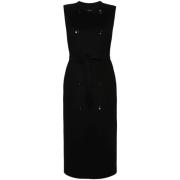 Blauwe Stijlvolle Jurk Max Mara , Black , Dames