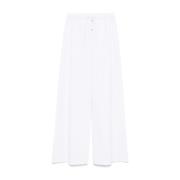 Katoenen Casual Broek Moschino , White , Dames