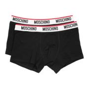 Effen Boxershorts 2-Pack Moschino , Black , Heren