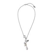 Orb Motif Zilveren Ketting Vivienne Westwood , Gray , Dames