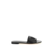 Stijlvolle Platte Slippers Dolce & Gabbana , Black , Dames