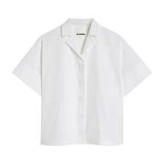 Witte Origami Shirt Jil Sander , White , Dames