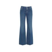 Blauwe Wide Leg Jeans Chic Logo Closed , Blue , Dames