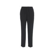 Zwarte Linnen Blend Broek Nobu Stijl 8PM , Black , Dames