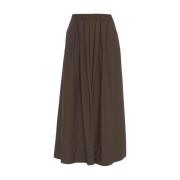 Bruine Maxi Rok Drake Katoen Elastisch 8PM , Brown , Dames