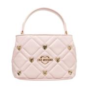 Roze Mini Tas met Stud Details Love Moschino , Pink , Dames