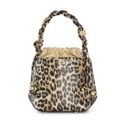 Bucket Print Stijlvolle Tas Ganni , Brown , Dames