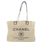 Pre-owned Canvas chanel-bags Chanel Vintage , Beige , Dames