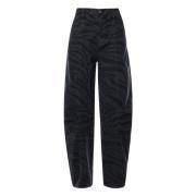 Zebra Patroon Hoge Taille Broek Rotate Birger Christensen , Black , Da...