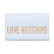 Stijlvolle PU Schoudertas in Sky Love Moschino , Blue , Dames