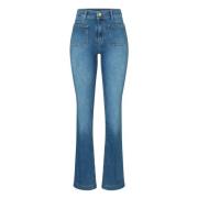 Vintage Flared Denim Broek MAC , Blue , Dames