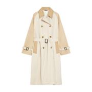 Omkeerbare Midi Trenchcoat Weekend , Beige , Dames