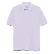 Klassieke Katoenen Poloshirt Fedeli , Purple , Heren