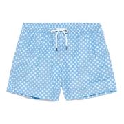 Polyester Zwemshorts met Elastische Riem Fedeli , Blue , Heren